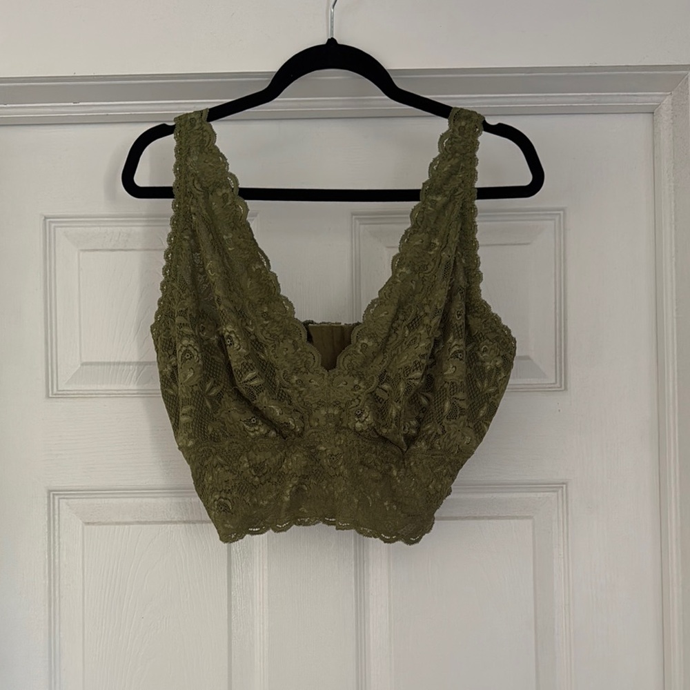 CosaBella Olive Green Lace Bralette